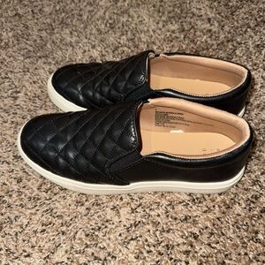 a new day Black Quilted Slip-On Sneakers